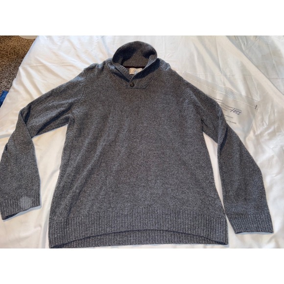 Jos. A. Bank Other - Jos. A. Bank 1905 Collection Mens XL Gray Merino Wool Shawl Collar Sweater
